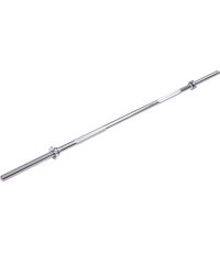 Straight Weightlifting Barbell inSPORTline Welenorty 220 cm / 30 mm with Threaded Ends and Collars