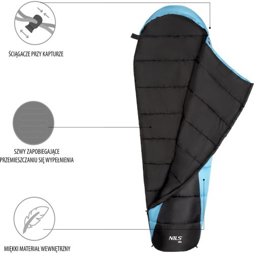 NC2012 BLACK-BLUE SLEEPING BAG NILS CAMP