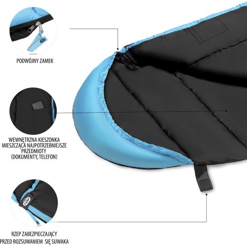 NC2012 BLACK-BLUE SLEEPING BAG NILS CAMP