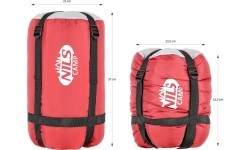 NC2008 MAROON-GREY SLEEPING BAG SIZE L NILS CAMP