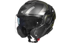 Flip-Up Motorcycle Helmet W-TEC Zoroz P/J - Matt Black-Fluo Pink