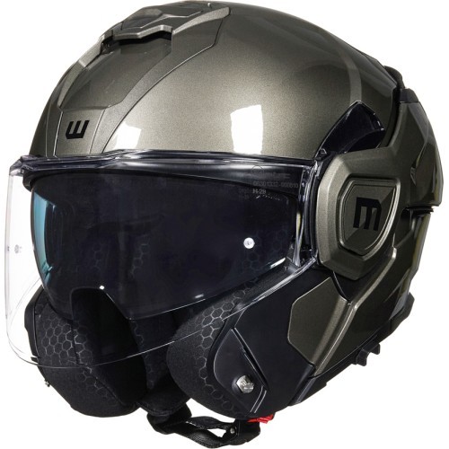 Atverčiamas motociklo šalmas W-TEC Zoroz P/J - Matt Black-Fluo Pink