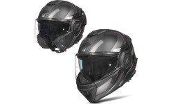 Flip-Up Motorcycle Helmet W-TEC Zoroz P/J - Matt Black-Fluo Pink