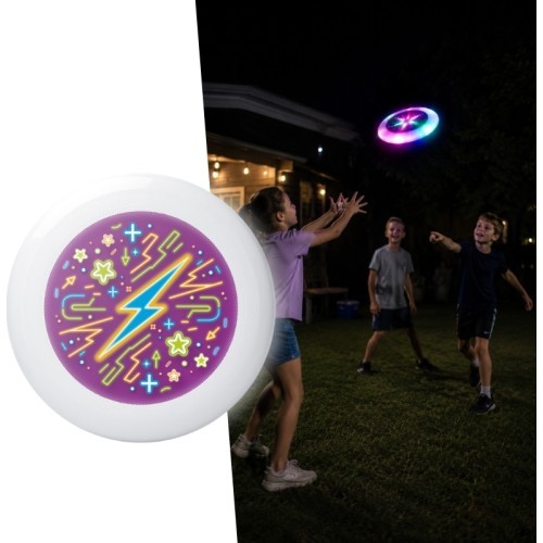 Šviečiantis frisbis inSPORTline LFD108 - Violetinė