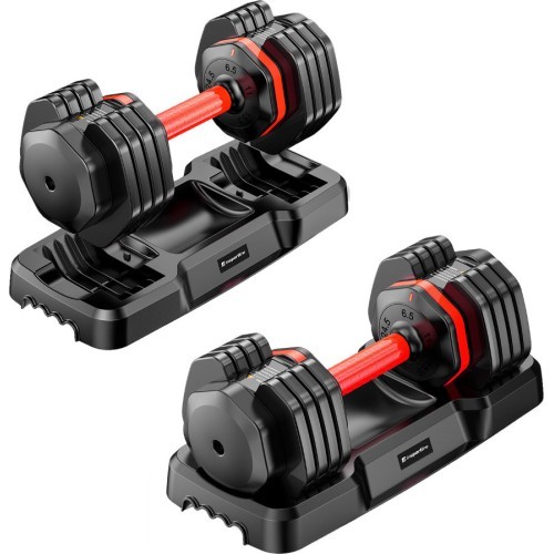 Adjustable Single-Handed Dumbbell Set inSPORTline DuraBell® 2 x 6.5 – 24.5 kg