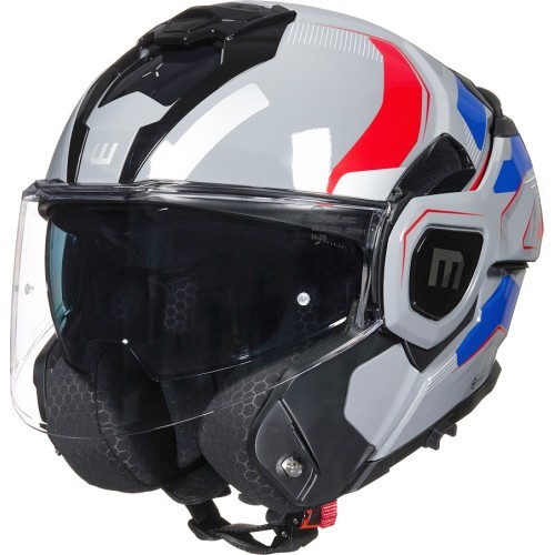 Atverčiamas motociklo šalmas W-TEC Zoroz P/J - Matt Black-Fluo Pink