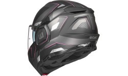 Flip-Up Motorcycle Helmet W-TEC Zoroz P/J - Matt Black-Fluo Pink