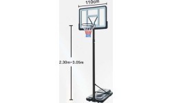 Баскетбольная стойка Fitker 110x75 см с регулируемой высотой