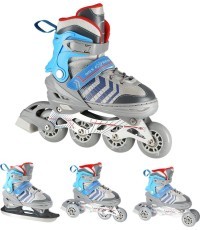 NH18192 4IN1 IN-LINE SKATES/HOCKEY ICE SKATES - Black / Green