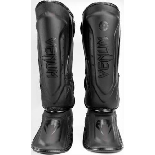 Venum Elite Evo blauzdų apsaugos, juodos/juodos