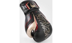 Venum Elite Evo bokso pirštinės, juoda/auksinė/raudona