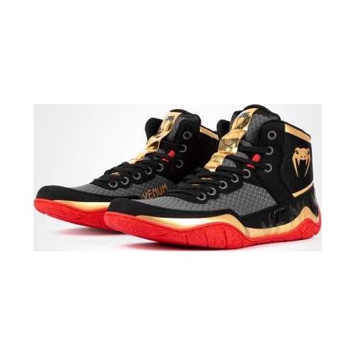Imtynių bateliai Venum Elite Wrestling Black/Gold/Red