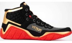 Imtynių bateliai Venum Elite Wrestling Black/Gold/Red