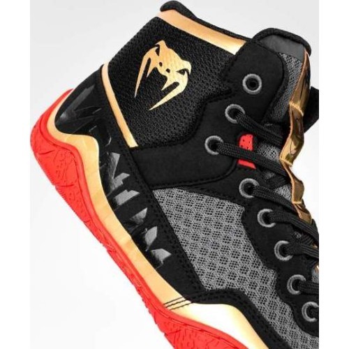 Imtynių bateliai Venum Elite Wrestling Black/Gold/Red