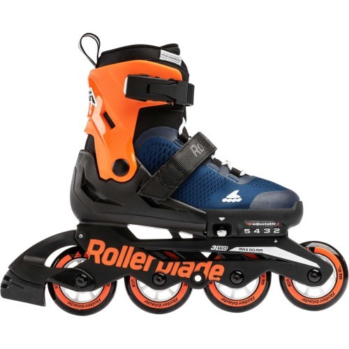 Rollerblade Microblade inline skates, orange/blue