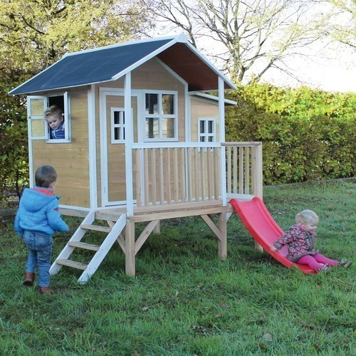 EXIT Loft 350 wooden playhouse - natural