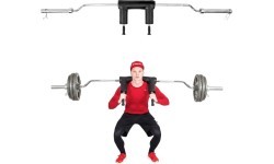 Olympic Safety Squat Bar inSPORTline Squabar– 239.3 cm / 50 mm – 25.5 kg, 317 kg Capacity, with Collars