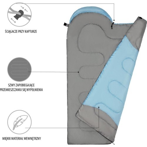 NC2008 BLUE-GRAY SLEEPING BAG SIZE. M NILS CAMP