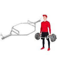 Hex Olympic Barbell inSPORTline Hexlif 140 cm / 50 mm – 21.8 kg, 200 kg Capacity, with Collars