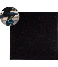 Tvirta grindų apsauginė danga inSPORTline Proteko II 50 x 50 x 1,5 cm - Juoda/raudona
