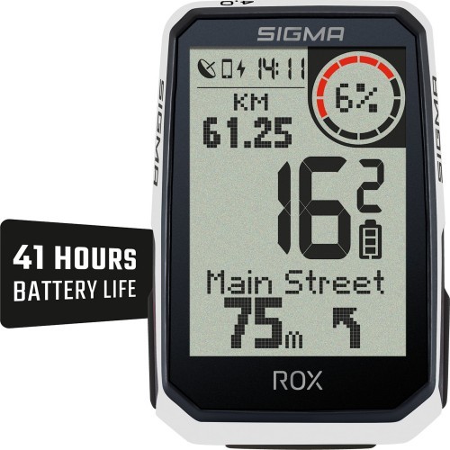 SIGMA ROX 4.0 Endurance GPS bicycle computer, white