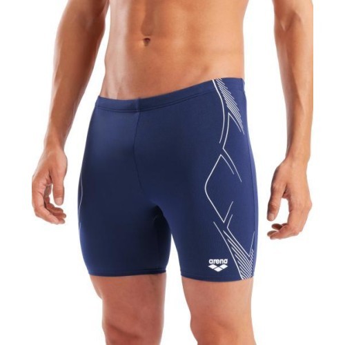 Плавки Graphic Swim Mid Jammer, тёмно-сине-белые - 701