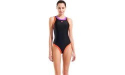 Moteriškas maudymosi kostiumėlis Bold Lines, Black-Calypso Coral-Violet, 36 - 639