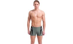 M Steplogo Swim Short Sage-Black 100 - 650