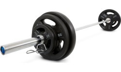 Pivot Fitness PVT-80 Pro Training Olympic Plate Set - Chrome Bar