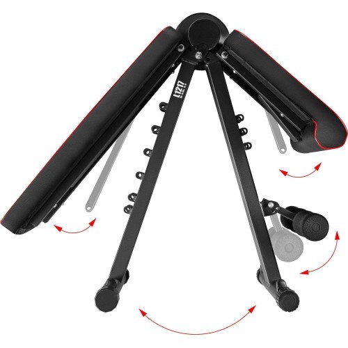 L1217 ADJUSTABLE EXERCISE BENCH WITH ROPES HMS