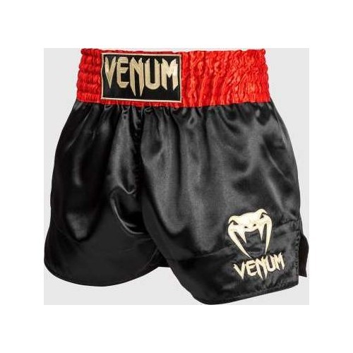 Venum Classic Muay Thai šortai, raudoni/juodi/auksiniai