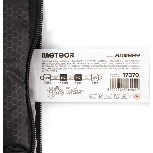 Śpiwór meteor bombay l - Mint/black