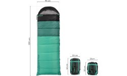 Miegmaišis Meteor Bombay L - Mint/black