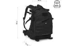 NC3904 VANGUARD TACTICAL BACKPACK BLACK 45L NILS CAMP