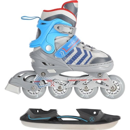 NH18192 4IN1 IN-LINE SKATES/HOCKEY ICE SKATES - Black / Green