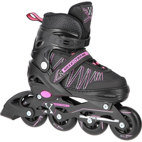 NH11912 2IN1 IN-LINE SKATES/HOCKEY ICE SKATES - Pink-Black