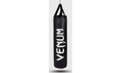 Боксёрский мешок Venum Challenger + потолочный крюк - чёрный/белый - наполненный - 130 см