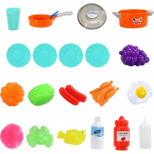 Kids kitchen sounds led steam generator 42 accessories pink