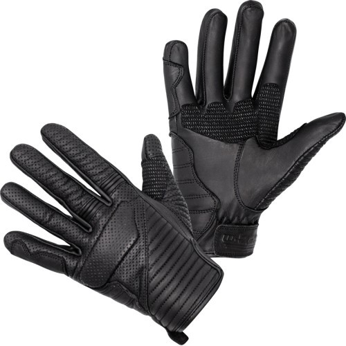 Leather Motorcycle Gloves W-TEC Brillanta - Black