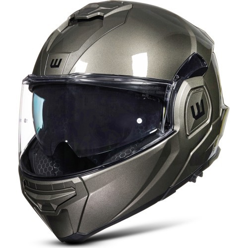 Atverčiamas motociklo šalmas W-TEC Zoroz P/J - Matt Black-Fluo Pink