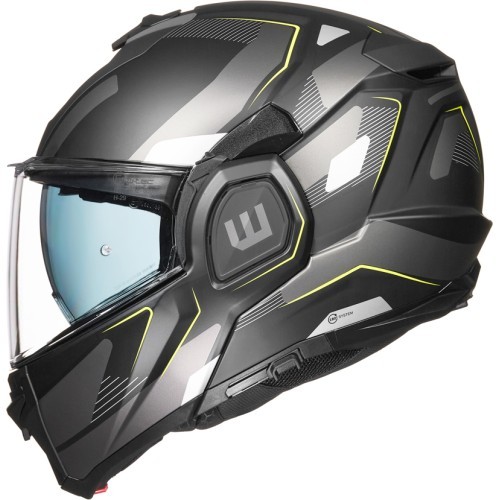 Atverčiamas motociklo šalmas W-TEC Zoroz P/J - Matt Black-Fluo Pink