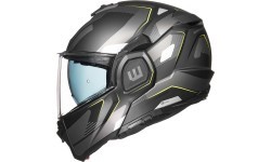 Откидной мотошлем W-TEC Zoroz P/J - Matt Black-Fluo Pink