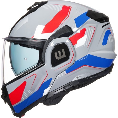 Flip-Up Motorcycle Helmet W-TEC Zoroz P/J - Matt Black-Fluo Pink