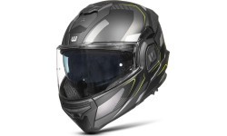 Flip-Up Motorcycle Helmet W-TEC Zoroz P/J - Matt Black-Fluo Pink