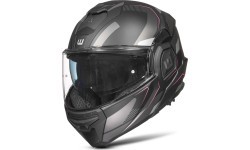 Flip-Up Motorcycle Helmet W-TEC Zoroz P/J - Matt Black-Fluo Pink