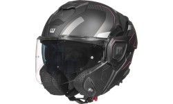 Flip-Up Motorcycle Helmet W-TEC Zoroz P/J - Matt Black-Fluo Pink