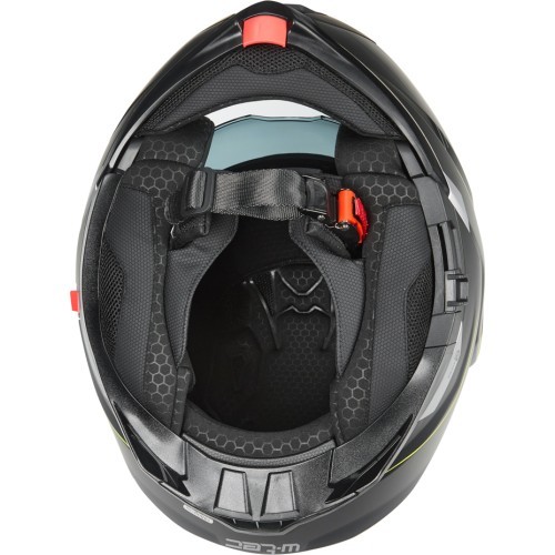 Atverčiamas motociklo šalmas W-TEC Zoroz P/J - Matt Black-Fluo Pink