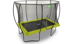 EXIT Silhouette trampoline 244x366cm - green Outdoor Rectangular Coil spring Above ground trampoline