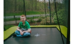 EXIT Silhouette trampoline 244x366cm - green Outdoor Rectangular Coil spring Above ground trampoline