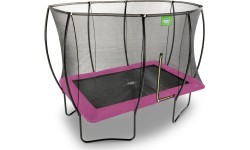 Батут EXIT Silhouette 244x366 см с защитной сеткой, розовый